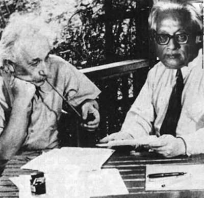 Het Bose-Einstein Condensaat is vernoemd naar Satyendranath Bose (rechts) en Albert Einstein, die het bestaan ervan al in de jaren twintig van de vorige eeuw voorspelden. 